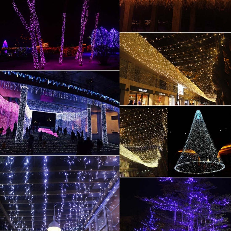 Waterproof  String Light, Length: 10m, 100 LED, Flashing / Fading / Chasing Effect, with Controller, AC 220V, EU Plug(Purple Light) - Holiday Lights by PMC TechLife | Online Shopping South Africa | PMC TechLife | Buy Now Pay Later Mobicred