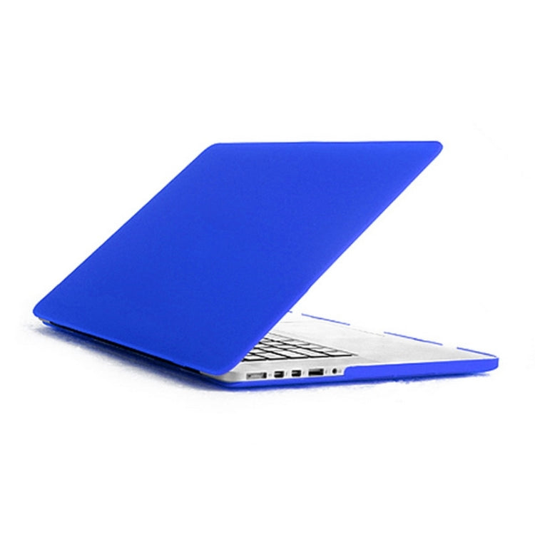 ENKAY for MacBook Pro Retina 13.3 inch (US Version) / A1425 / A1502 4 in 1 Frosted Hard Shell Plastic Protective Case with Screen Protector & Keyboard Guard & Anti-dust Plugs(Dark Blue) - MacBook Pro Cases by ENKAY | Online Shopping South Africa | PMC Jewellery