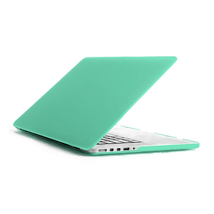 ENKAY for MacBook Pro Retina 15.4 inch (US Version) / A1398 4 in 1 Frosted Hard Shell Plastic Protective Case with Screen Protector & Keyboard Guard & Anti-dust Plugs(Green) - MacBook Pro Cases by ENKAY | Online Shopping South Africa | PMC Jewellery | Buy Now Pay Later Mobicred