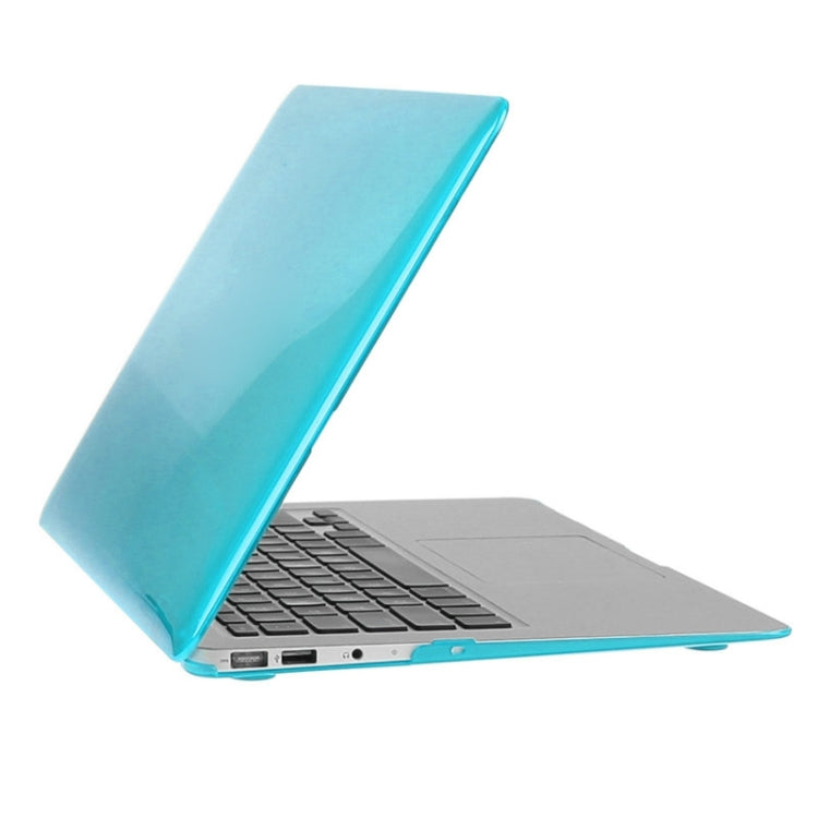 ENKAY for Macbook Air 11.6 inch (US Version) / A1370 / A1465 Hat-Prince 3 in 1 Crystal Hard Shell Plastic Protective Case with Keyboard Guard & Port Dust Plug(Blue) - MacBook Air Cases by ENKAY | Online Shopping South Africa | PMC Jewellery | Buy Now Pay Later Mobicred