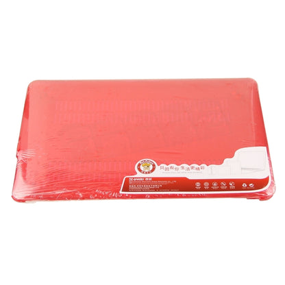 ENKAY for Macbook Air 11.6 inch (US Version) / A1370 / A1465 Hat-Prince 3 in 1 Crystal Hard Shell Plastic Protective Case with Keyboard Guard & Port Dust Plug(Red) - MacBook Air Cases by ENKAY | Online Shopping South Africa | PMC Jewellery | Buy Now Pay Later Mobicred