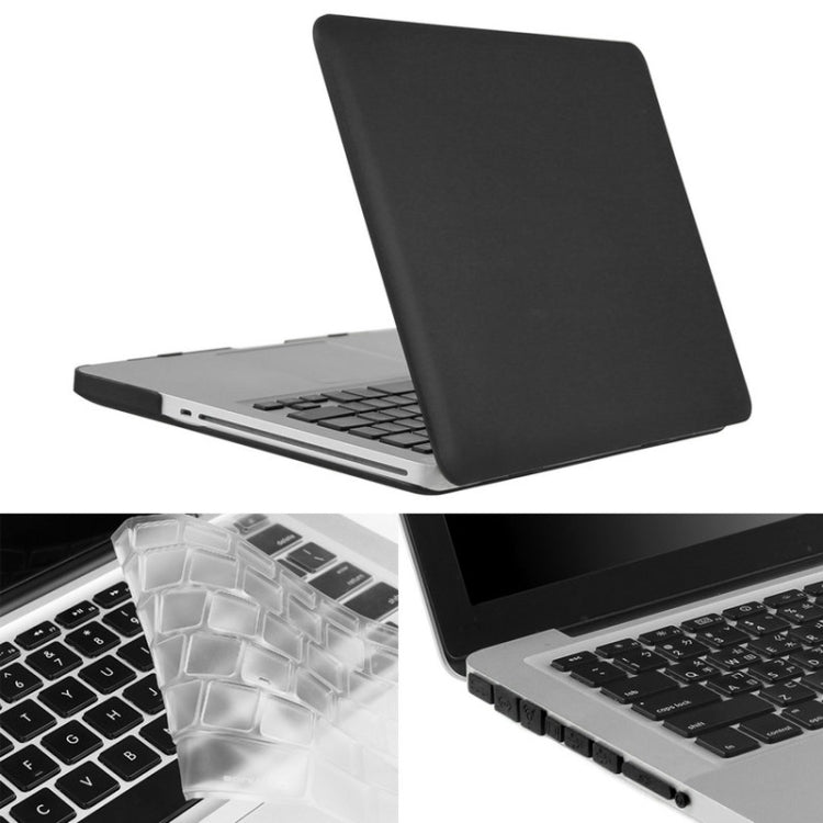 ENKAY for Macbook Pro 13.3 inch (US Version) / A1278 Hat-Prince 3 in 1 Frosted Hard Shell Plastic Protective Case with Keyboard Guard & Port Dust Plug(Black) - MacBook Pro Cases by ENKAY | Online Shopping South Africa | PMC Jewellery | Buy Now Pay Later Mobicred