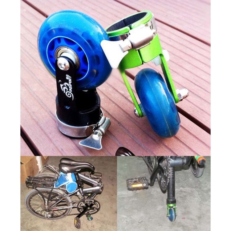 OQSPORT Folding Bicycle Auxiliary Wheel Booster Wheel(Black) - Others by PMC TechLife | Online Shopping South Africa | PMC TechLife | Buy Now Pay Later Mobicred