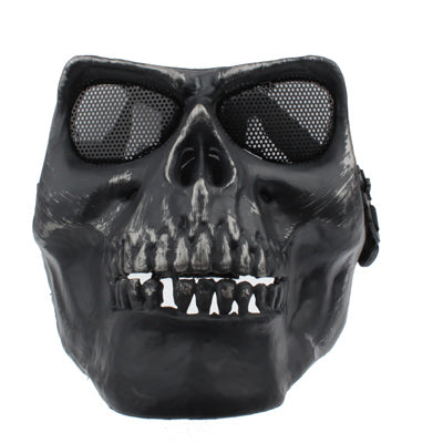 High Intensity Terrifying Evil Facepiece Skeleton Anti BB Bomb Face Mask with Elastic Bands(Black) - Halloween Masks by PMC Jewellery | Online Shopping South Africa | PMC Jewellery | Buy Now Pay Later Mobicred