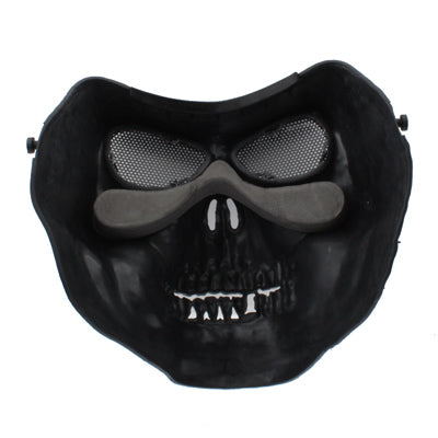 High Intensity Terrifying Evil Facepiece Skeleton Anti BB Bomb Face Mask with Elastic Bands(Black) - Halloween Masks by PMC Jewellery | Online Shopping South Africa | PMC Jewellery | Buy Now Pay Later Mobicred