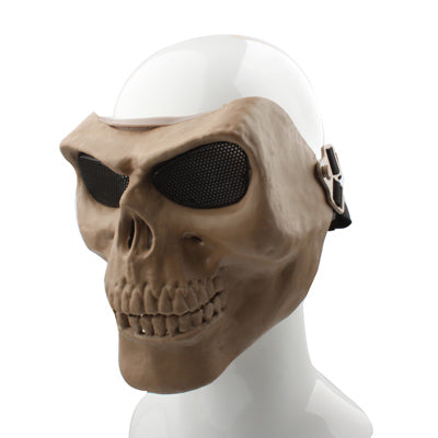 High Intensity Terrifying Evil Facepiece Skeleton Anti BB Bomb Face Mask with Elastic Bands(Brown) - Halloween Masks by PMC TechLife | Online Shopping South Africa | PMC TechLife | Buy Now Pay Later Mobicred