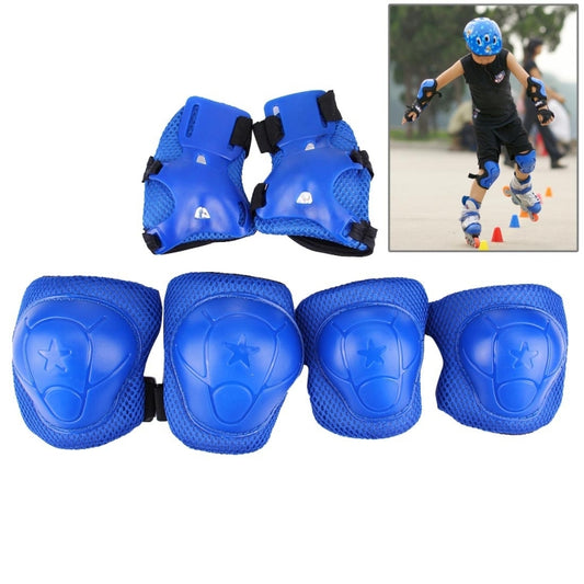 6 in 1 Roller Skate Knee & Elbow & Wrist Pads Protective Gear Sets(Dark Blue) - Sports Safety by PMC Jewellery | Online Shopping South Africa | PMC Jewellery | Buy Now Pay Later Mobicred