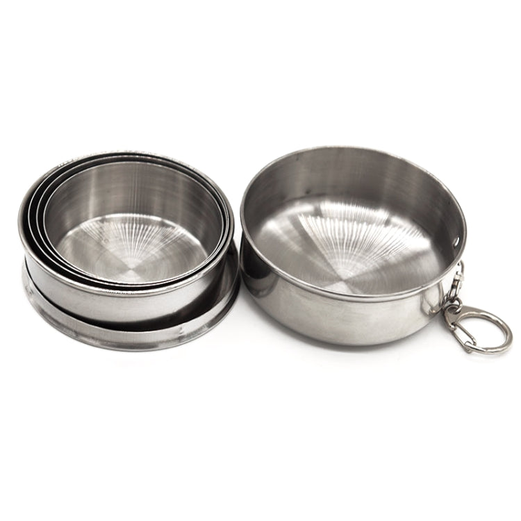 Stainless Steel Retractable Outdoor Cup  Size: 85 x 72 x 72 mm (Big) - Kettles by PMC TechLife | Online Shopping South Africa | PMC TechLife | Buy Now Pay Later Mobicred
