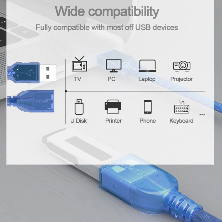 USB 2.0 AM to AF Extension Cable, Length: 30cm - USB Cable by PMC TechLife | Online Shopping South Africa | PMC TechLife