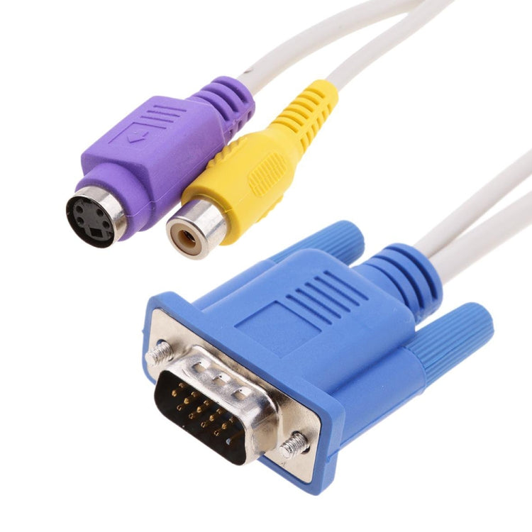 VGA Video Card to S-Video and RCA TV Display Adapter Cable - Cable by PMC TechLife | Online Shopping South Africa | PMC TechLife