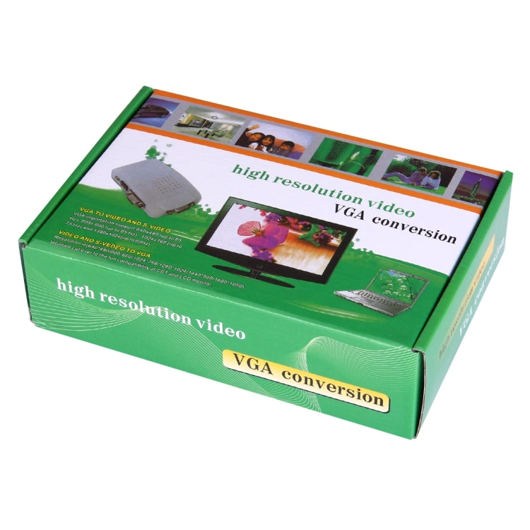 BNC / S-Video to VGA Video Converter(US Plug) - Video Converter by PMC Jewellery | Online Shopping South Africa | PMC Jewellery | Buy Now Pay Later Mobicred