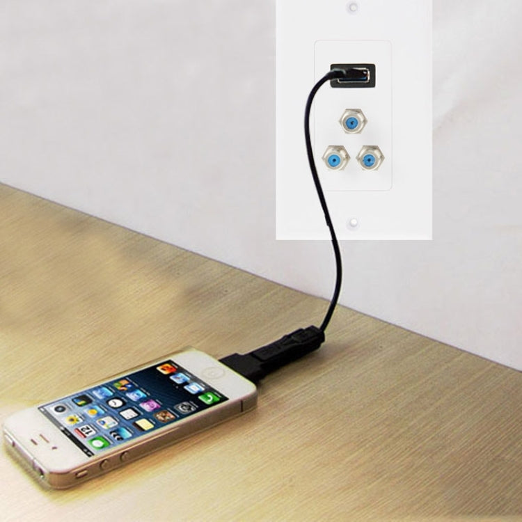 USB 3.0 Female Plug + 3 F Female Plugs Wall Plate Panel -  by PMC TechLife | Online Shopping South Africa | PMC TechLife | Buy Now Pay Later Mobicred