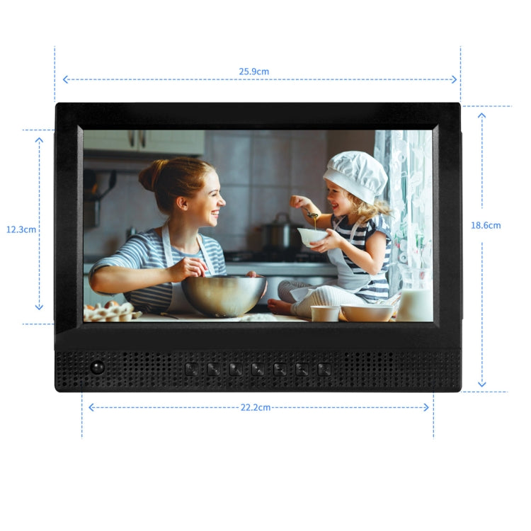 10.1 inch LED Display Multi-media Music & Movie Player Digital Photo Frame with Remote Control, Allwinner E200s Program, Support USB-Disk / SD Card, Body Sensor, Built in Stereo Speaker(Black) - 11 inch Below by PMC Jewellery | Online Shopping South Africa | PMC Jewellery | Buy Now Pay Later Mobicred