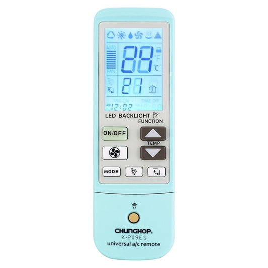 K-209ES Universal Air Conditioner Remote Control, Support Thermometer Function(Blue) - Air-Conditioner by PMC Jewellery | Online Shopping South Africa | PMC Jewellery | Buy Now Pay Later Mobicred