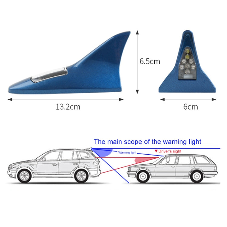 Solar Shark Fin High-positioned Alarm Light(Blue) - Warning Lights by PMC Jewellery | Online Shopping South Africa | PMC Jewellery | Buy Now Pay Later Mobicred