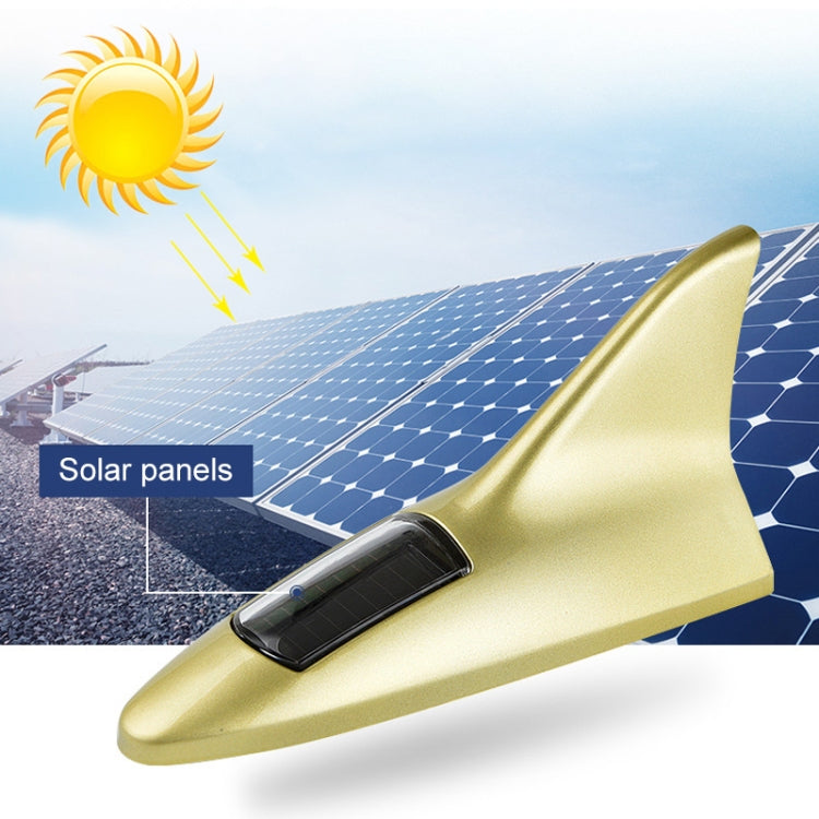 Solar Shark Fin High-positioned Alarm Light(Gold) - Warning Lights by PMC TechLife | Online Shopping South Africa | PMC TechLife | Buy Now Pay Later Mobicred