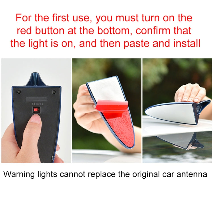 Solar Shark Fin High-positioned Alarm Light(Gold) - Warning Lights by PMC TechLife | Online Shopping South Africa | PMC TechLife | Buy Now Pay Later Mobicred