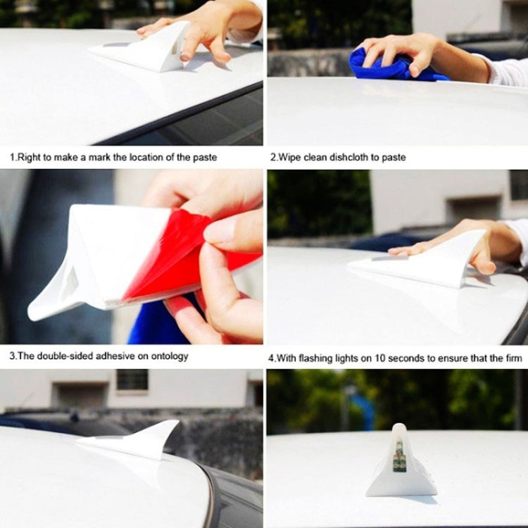 Solar Shark Fin High-positioned Alarm Light(Gold) - Warning Lights by PMC TechLife | Online Shopping South Africa | PMC TechLife | Buy Now Pay Later Mobicred