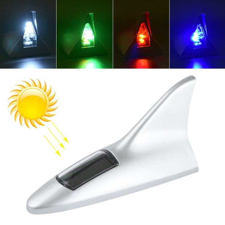 Solar Shark Fin High-positioned Alarm Light(Silver) - Warning Lights by PMC TechLife | Online Shopping South Africa | PMC TechLife | Buy Now Pay Later Mobicred