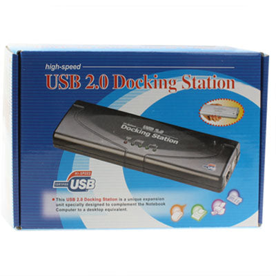 Hi-speed USB 2.0 Docking Station with 8 Ports (2xUSB 2.0 + PS2 Mouse + PS2 Keyboard + RS232 + DB25 + LAN + Upstream),Black(Black) - USB 2.0 HUB by PMC Jewellery | Online Shopping South Africa | PMC Jewellery | Buy Now Pay Later Mobicred