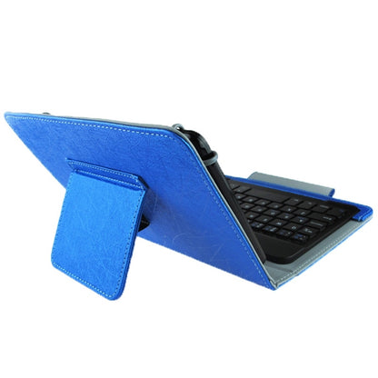 Universal Bluetooth Keyboard with Leather Tablet Case & Holder for Ainol / PiPO / Ramos 9.7 inch / 10.1 inch Tablet PC(Blue) - Universal Keyboard by PMC Jewellery | Online Shopping South Africa | PMC Jewellery