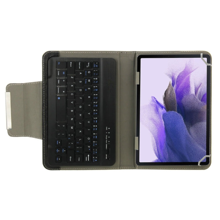 Universal Leather Tablet Case with Separable Bluetooth Keyboard and Holder for 10.1 inch Tablet PC(Black) - Universal Keyboard by PMC Jewellery | Online Shopping South Africa | PMC Jewellery