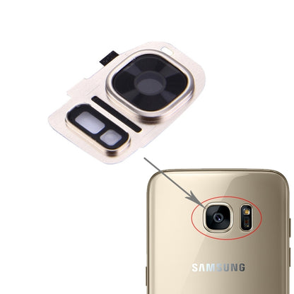 For Galaxy S7 / G930 10pcs Rear Camera Lens Cover + Flashlight Bracker (Gold) - Camera by PMC Jewellery | Online Shopping South Africa | PMC Jewellery | Buy Now Pay Later Mobicred