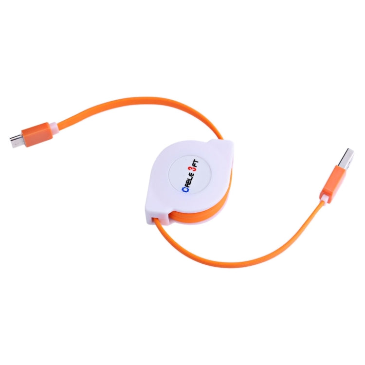 1m 2A 110 Copper Core Wires Retractable USB-C / Type-C to USB Data Sync Charging Cable(Orange) - USB-C & Type-C Cable by PMC Jewellery | Online Shopping South Africa | PMC Jewellery | Buy Now Pay Later Mobicred