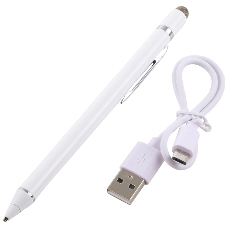 1.5-2.3mm Rechargeable Capacitive Touch Screen Active Stylus Pen(White) - Stylus Pen by PMC TechLife | Online Shopping South Africa | PMC TechLife | Buy Now Pay Later Mobicred