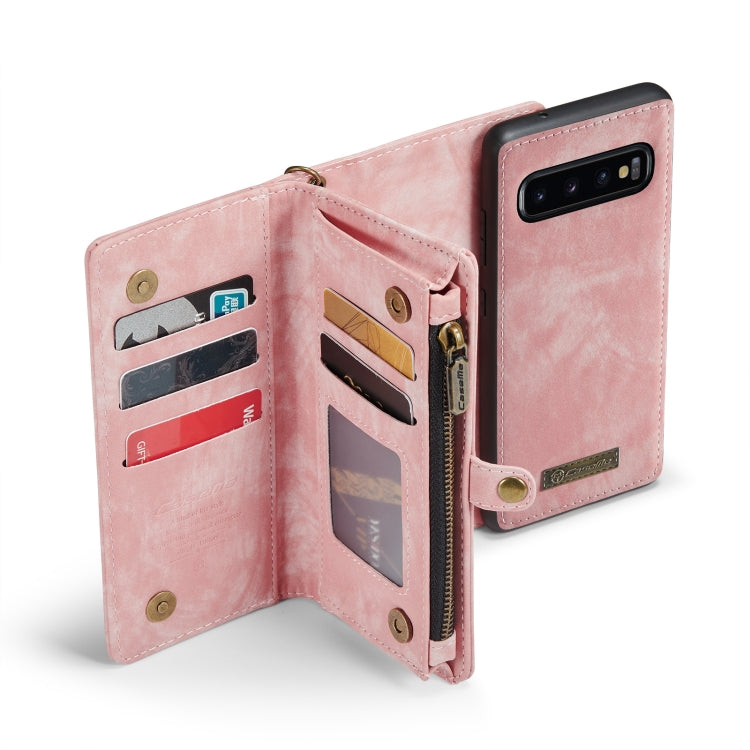 For Samsung Galaxy S10 CaseMe-008 Detachable Multifunctional Flip Leather Phone Case (Pink) - Galaxy Phone Cases by CaseMe | Online Shopping South Africa | PMC Jewellery | Buy Now Pay Later Mobicred