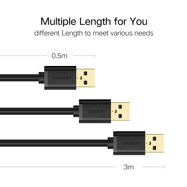 Ugreen 1.5m USB 3.0 Male to Female Data Sync Super Speed Transmission Extension Cord Cable - USB 3.0 by UGREEN | Online Shopping South Africa | PMC TechLife | Buy Now Pay Later Mobicred