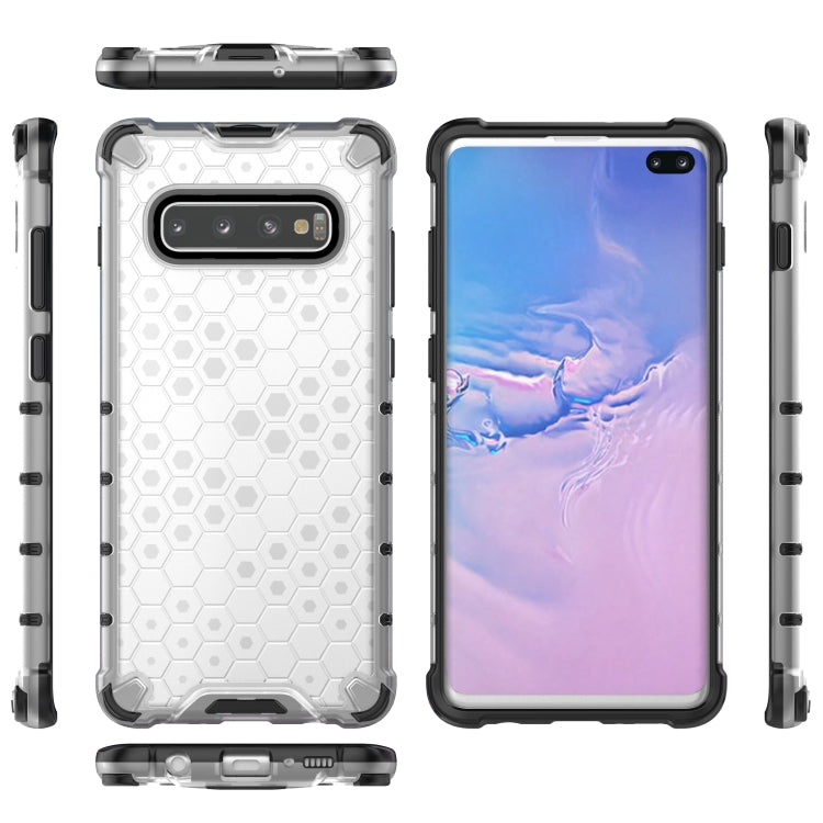 Honeycomb Shockproof PC + TPU Case for Galaxy S10+ (Blue) - Galaxy Phone Cases by PMC Jewellery | Online Shopping South Africa | PMC Jewellery