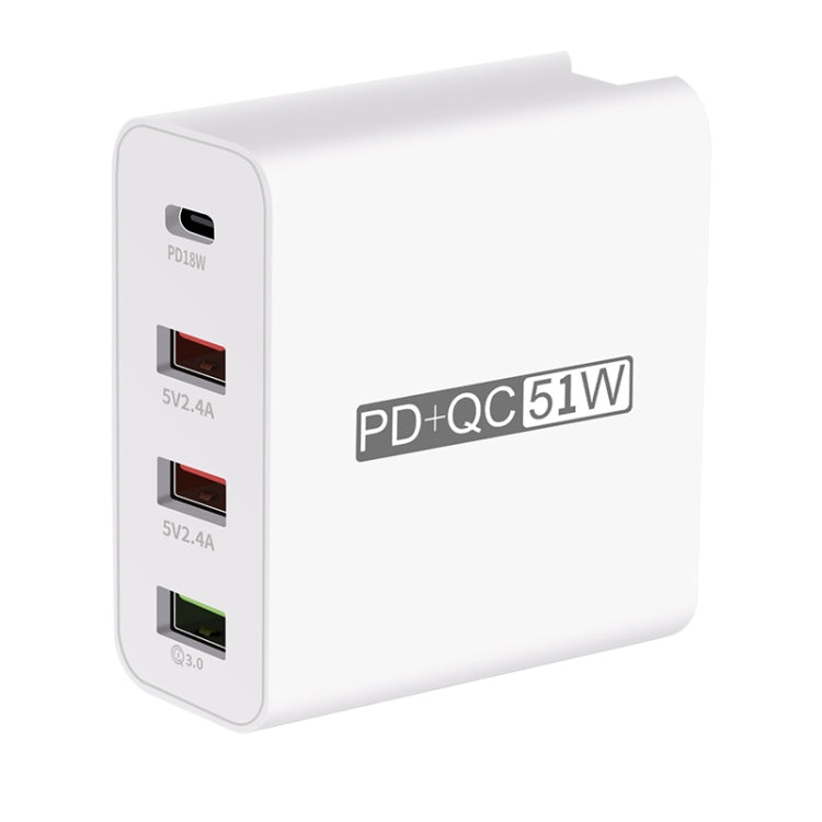 WLX-A6 4 Ports Quick Charging USB Travel Charger Power Adapter, UK Plug - USB Charger by PMC Jewellery | Online Shopping South Africa | PMC Jewellery | Buy Now Pay Later Mobicred