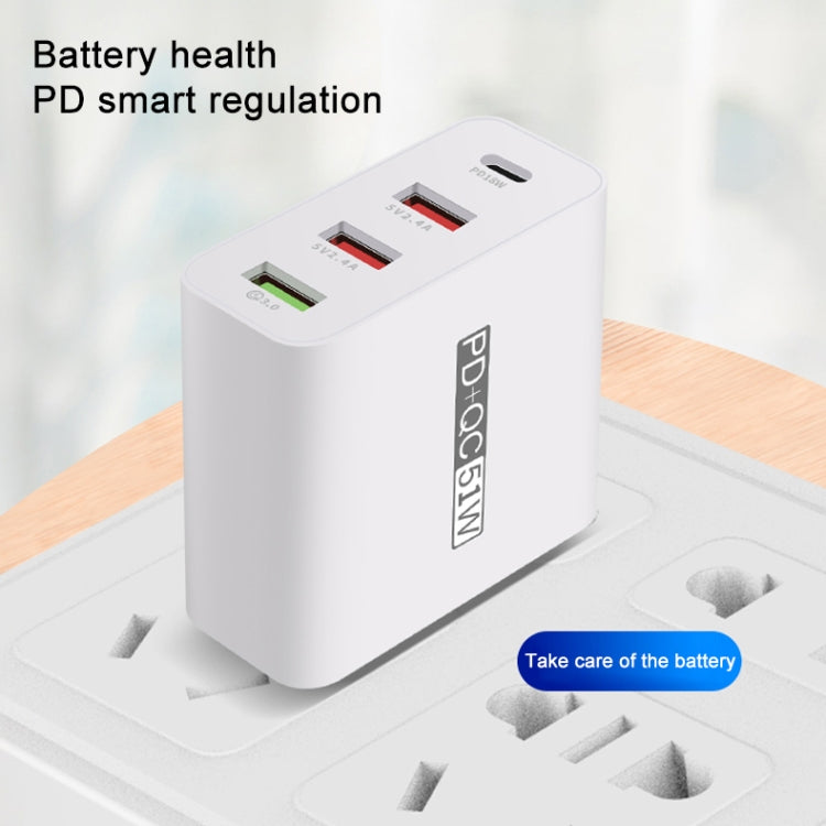 WLX-A6 4 Ports Quick Charging USB Travel Charger Power Adapter, UK Plug - USB Charger by PMC Jewellery | Online Shopping South Africa | PMC Jewellery | Buy Now Pay Later Mobicred