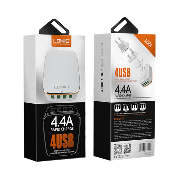 LDNIO A4404 4.4A 4 x USB Ports Smart Travel Charger, US Plug - USB Charger by LDNIO | Online Shopping South Africa | PMC TechLife | Buy Now Pay Later Mobicred
