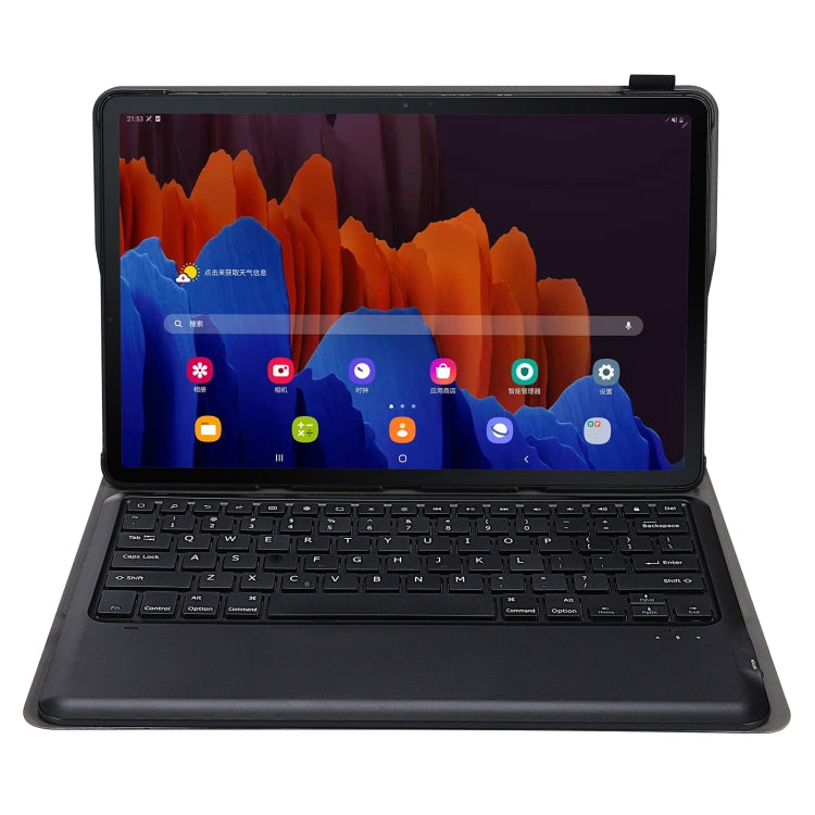 A970 Detachable Bluetooth Keyboard Ultrathin Horizontal Flip Leather Tablet Case for Samsung Galaxy Tab S7 FE T730 / T736 / S7+ T970 / T975 / T976(Black) - Samsung Keyboard by PMC Jewellery | Online Shopping South Africa | PMC Jewellery | Buy Now Pay Later Mobicred