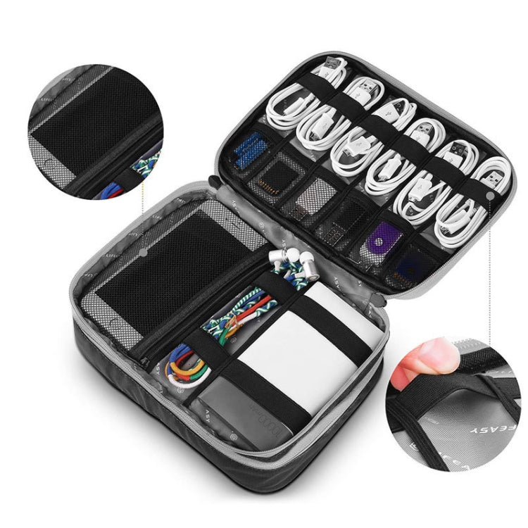 Multi-functional Headphone Charger Data Cable Storage Bag Portable Power Pack, Size:M, 25 x 18 x 5cm (Black) - Other by PMC TechLife | Online Shopping South Africa | PMC TechLife | Buy Now Pay Later Mobicred