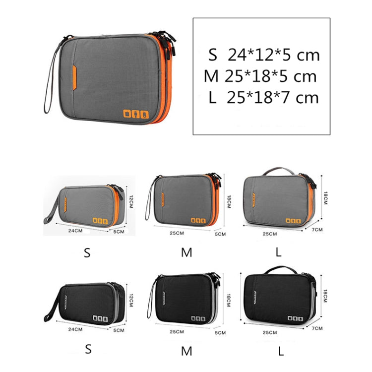 Multi-functional Headphone Charger Data Cable Storage Bag Portable Power Pack, Size:M, 25 x 18 x 5cm (Black) - Other by PMC TechLife | Online Shopping South Africa | PMC TechLife | Buy Now Pay Later Mobicred
