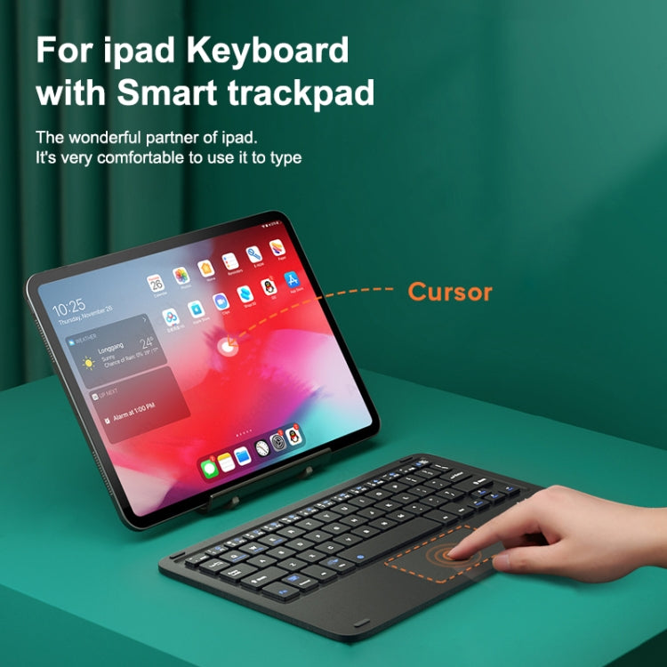 HB119B 10 inch Universal Tablet Wireless Bluetooth Keyboard with Touch Panel (Green) - Universal Keyboard by PMC TechLife | Online Shopping South Africa | PMC TechLife | Buy Now Pay Later Mobicred