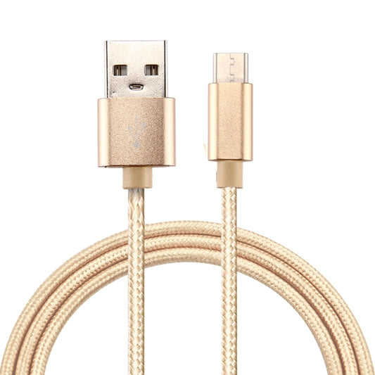 Knit Texture USB to USB-C / Type-C Data Sync Charging Cable, Cable Length: 3m, 3A Total Output, 2A Transfer Data(Gold) - USB-C & Type-C Cable by PMC Jewellery | Online Shopping South Africa | PMC Jewellery | Buy Now Pay Later Mobicred