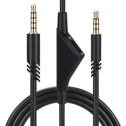 ZS0175 For Logitech Astro A10 / A40 / A30 3.5mm Male to Male Volume Adjustable Earphone Audio Cable, Cable Length: 2m - Headset Accessories by PMC Jewellery | Online Shopping South Africa | PMC Jewellery