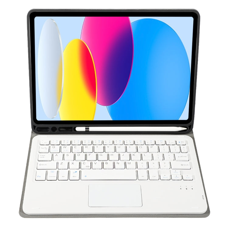 For iPad 11 2025 / 10th Gen 10.9 2022 A10B-A Lambskin Texture Bluetooth Touch Keyboard Leather Tablet Case with Pen Slot(Gold) - Universal by PMC TechLife | Online Shopping South Africa | PMC TechLife | Buy Now Pay Later Mobicred