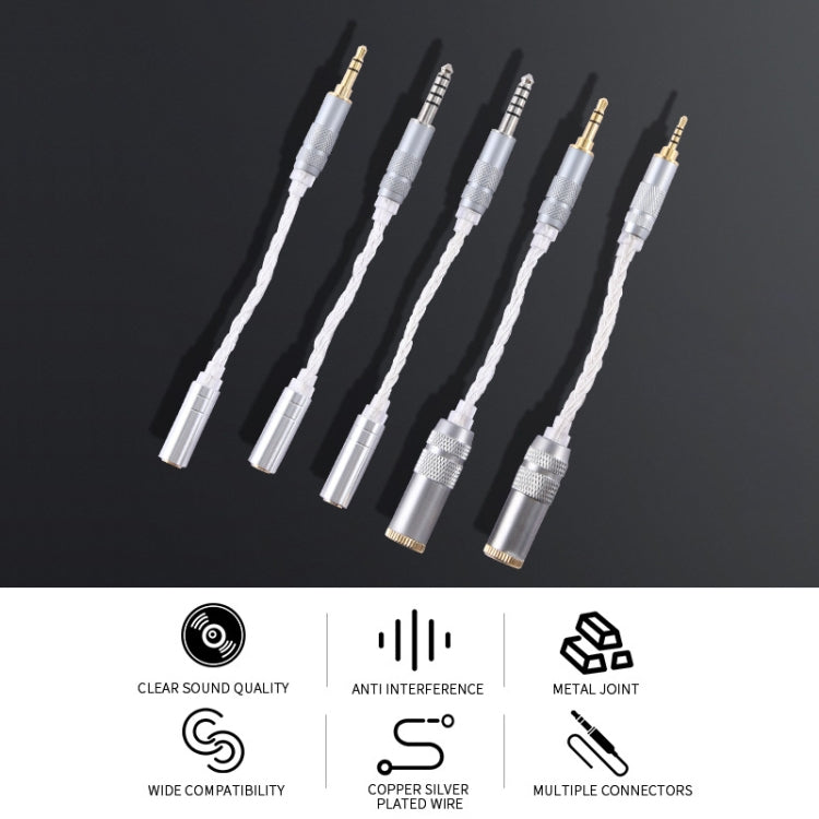 ZS0021 3.5mm Male to 2.5mm Female Balance Adapter Cable (Silver) - free shipping - PMC Jewellery - Order now!