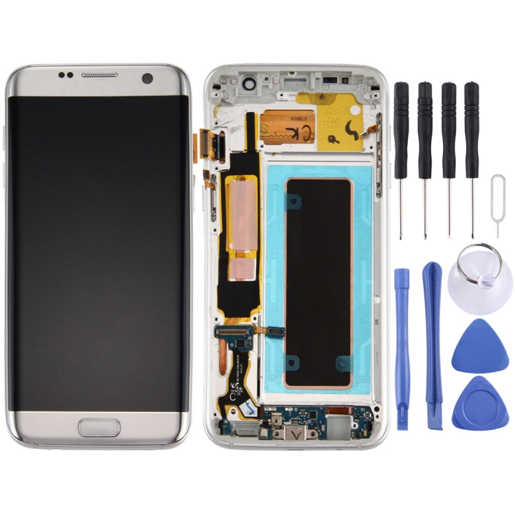 Original LCD Screen and Digitizer Full Assembly with Frame & Charging Port Board & Volume Button & Power Button for Galaxy S7 Edge / G935A(Silver) - free shipping - PMc TechLife - Order now!