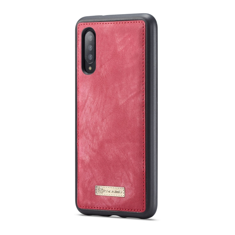 CaseMe-008 Detachable Multifunctional Retro Frosted Horizontal Flip Leather Case for Galaxy A50, with Card Slot & Holder & Zipper Wallet & Photo Frame(Red) - Galaxy Phone Cases by CaseMe | Online Shopping South Africa | PMC Jewellery | Buy Now Pay Later Mobicred