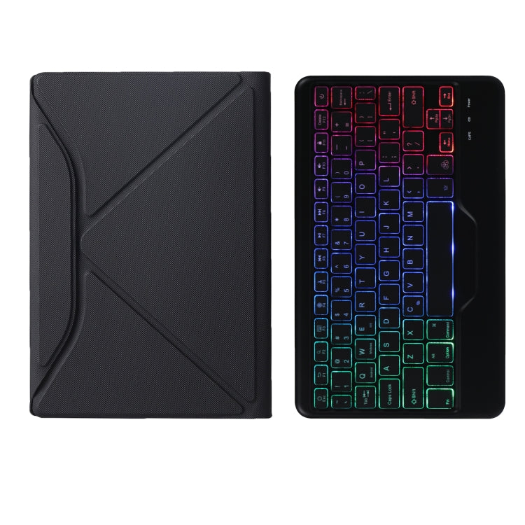 B610S Diamond Texture Triangle Back Holder Splittable Bluetooth Keyboard Leather Tablet Case with Backlight for Samsung Galaxy Tab S6 Lite (Black Black) - Samsung Keyboard by PMC TechLife | Online Shopping South Africa | PMC TechLife