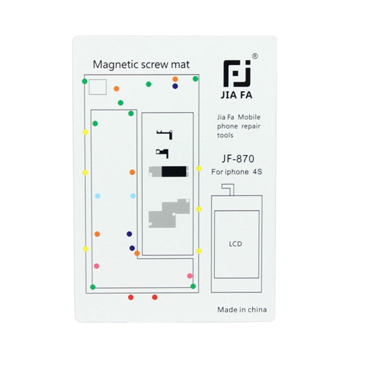 JIAFA Magnetic Screws Mat for iPhone 4S - free shipping - PMC TechLife - Order now!