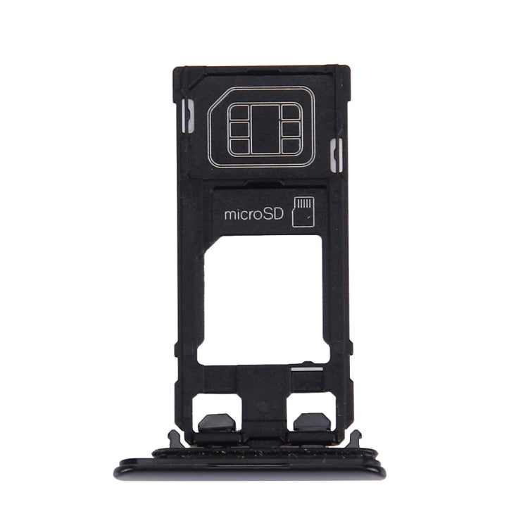 SIM Card Tray + Micro SD Card Tray for Sony Xperia XZ (Single SIM Version)(Black) - Card Tray by PMC Jewellery | Online Shopping South Africa | PMC Jewellery | Buy Now Pay Later Mobicred