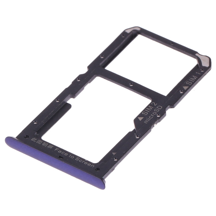 For OPPO A9 SIM Card Tray + SIM Card / Micro SD Card (Blue) - Card Tray by PMc TechLife | Online Shopping South Africa | PMc TechLife | Buy Now Pay Later Mobicred