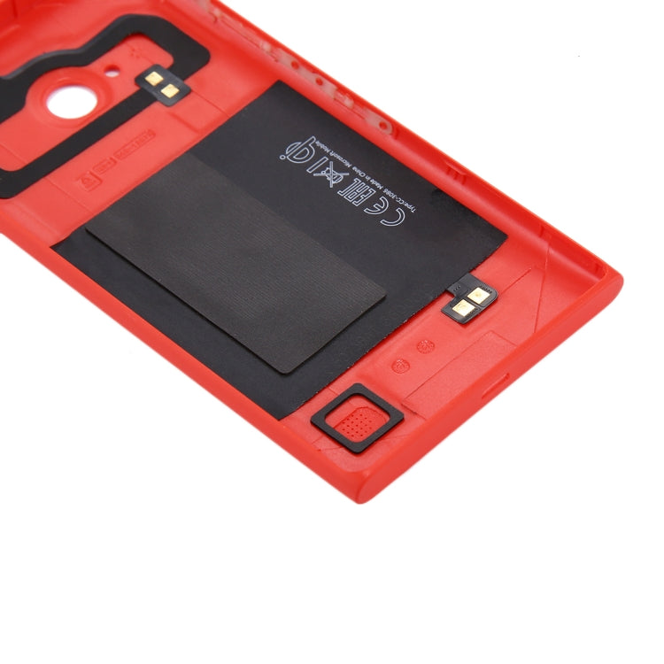 for Nokia Lumia 735 Solid Color NFC Battery Back Cover(Red) - Back Cover by PMC TechLife | Online Shopping South Africa | PMC TechLife | Buy Now Pay Later Mobicred